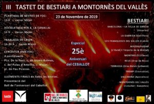 Cartell III Tastet de bestiari de Montornès del Vallès