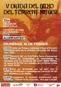 Cartell festa aniversari del Bitxo