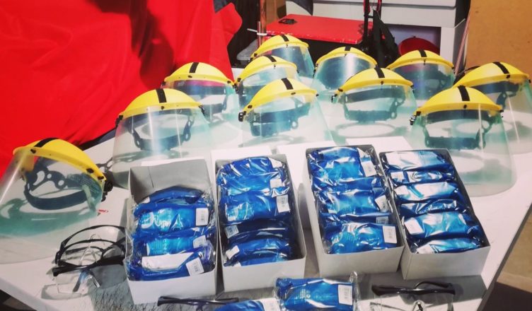 Ulleres i pantalles protectores dels Diables de Sant Cugat