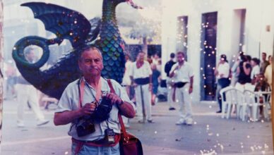 Ramon Saumell en un correfoc a Vilanova