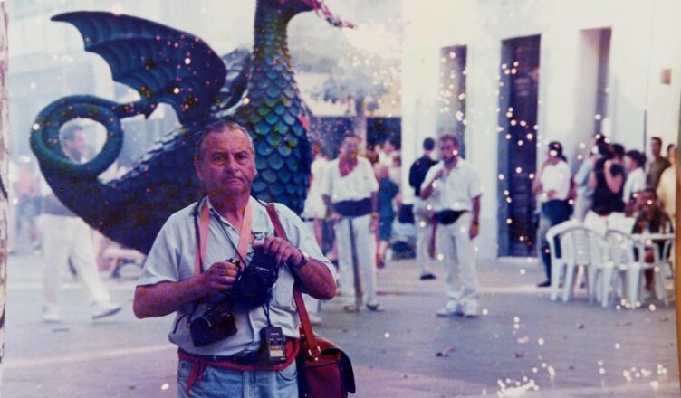 Ramon Saumell en un correfoc a Vilanova