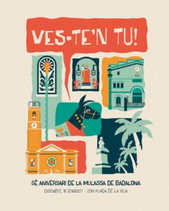 Cartell 5 aniversari mulassa Badalona